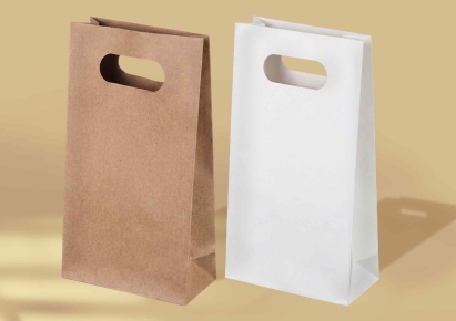 Die-cut hande paper bags
