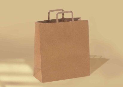 Flat handle paper bags