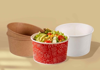 Paper salad bowls